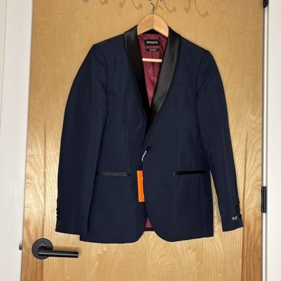 Opposuits Tuxedo Jacket Teen Boys Midnight Blue NWT Size 16 - Picture 4 of 10